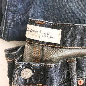 2 Pairs of Mens Gap straight leg denim